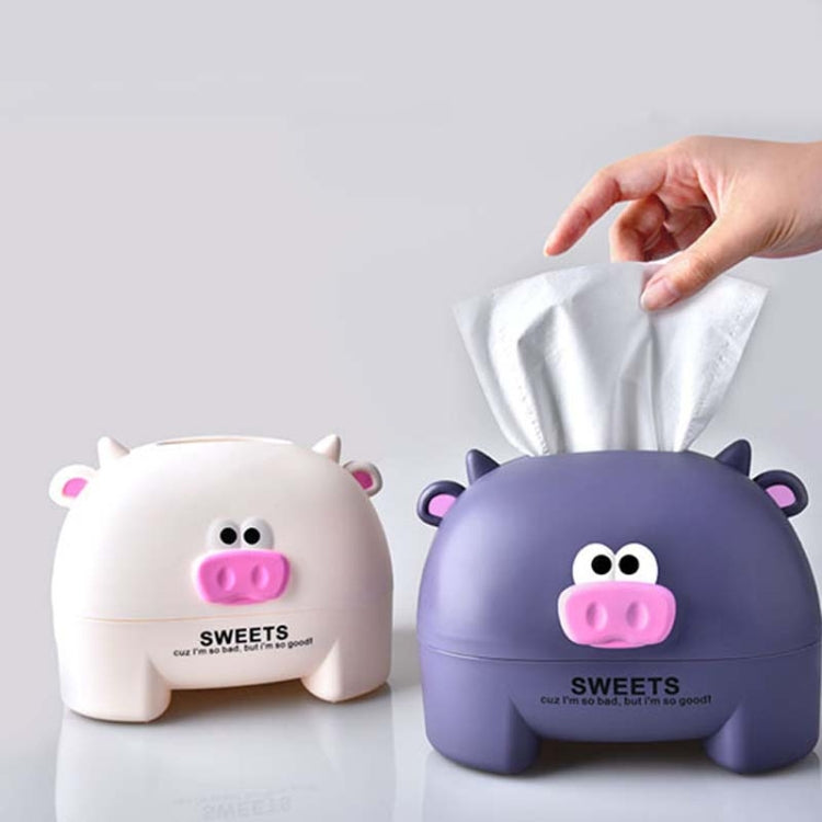 Cartoon Calf Tissue Box Household Desktop Roll Paper Tube