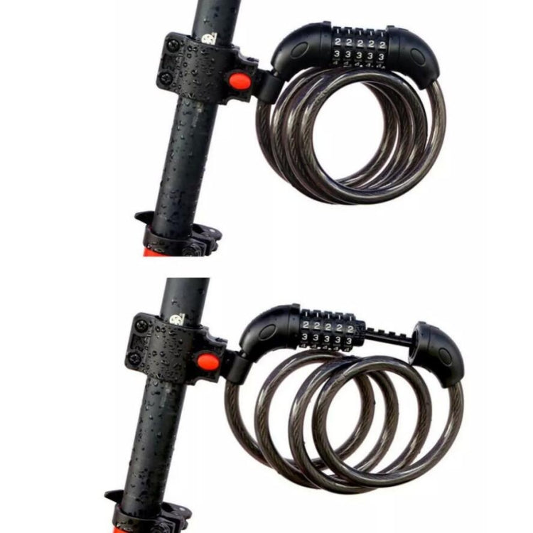 TONYON TY566 Bicycle Lock Five-digit Code Lock Mountain Bike Bar Wire Lock Single Rim Lock