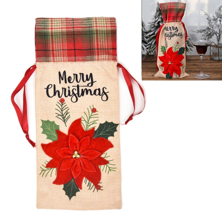 Christmas Decorations Imitation Linen Wine Bottle Cover