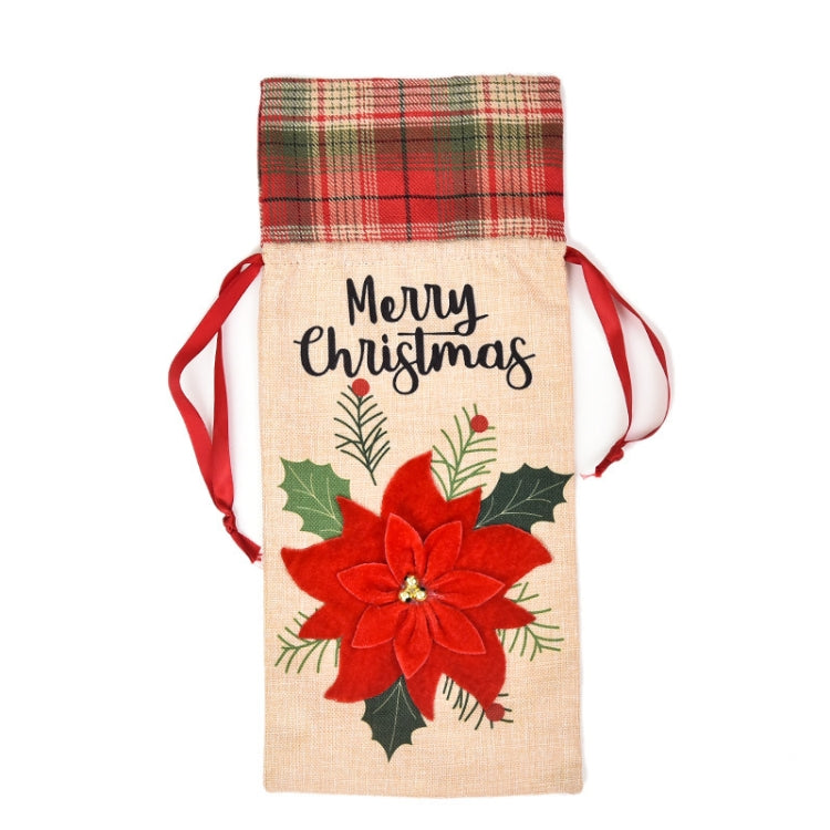 Christmas Decorations Imitation Linen Wine Bottle Cover