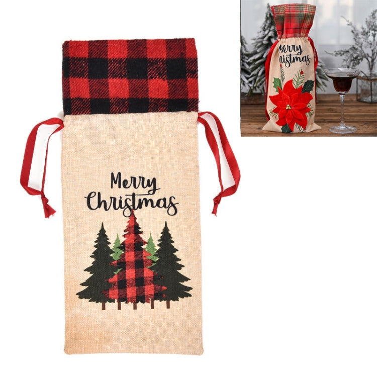 Christmas Decorations Imitation Linen Wine Bottle Cover
