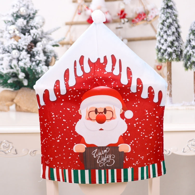 Christmas Cartoon Chair Cover Christmas Home Decoration