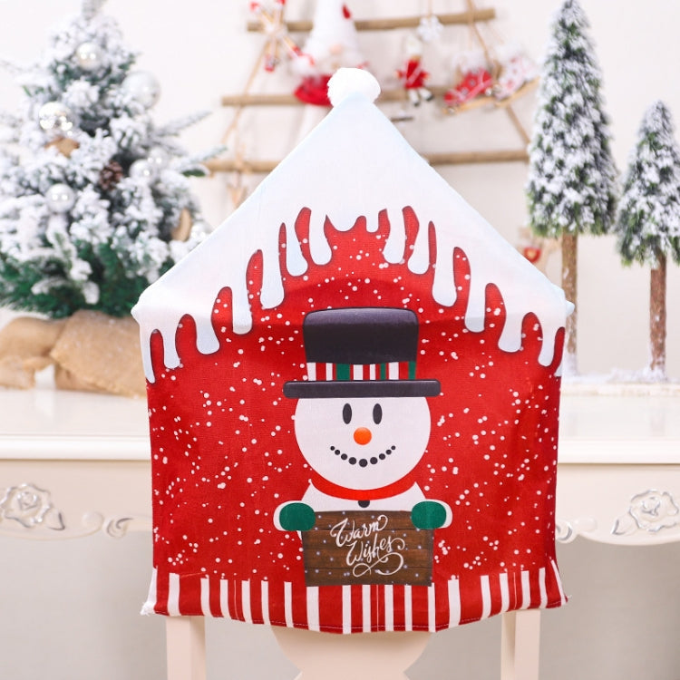 Christmas Cartoon Chair Cover Christmas Home Decoration