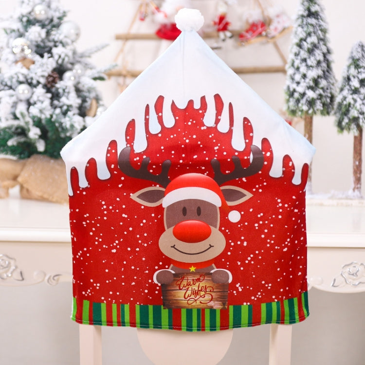 Christmas Cartoon Chair Cover Christmas Home Decoration