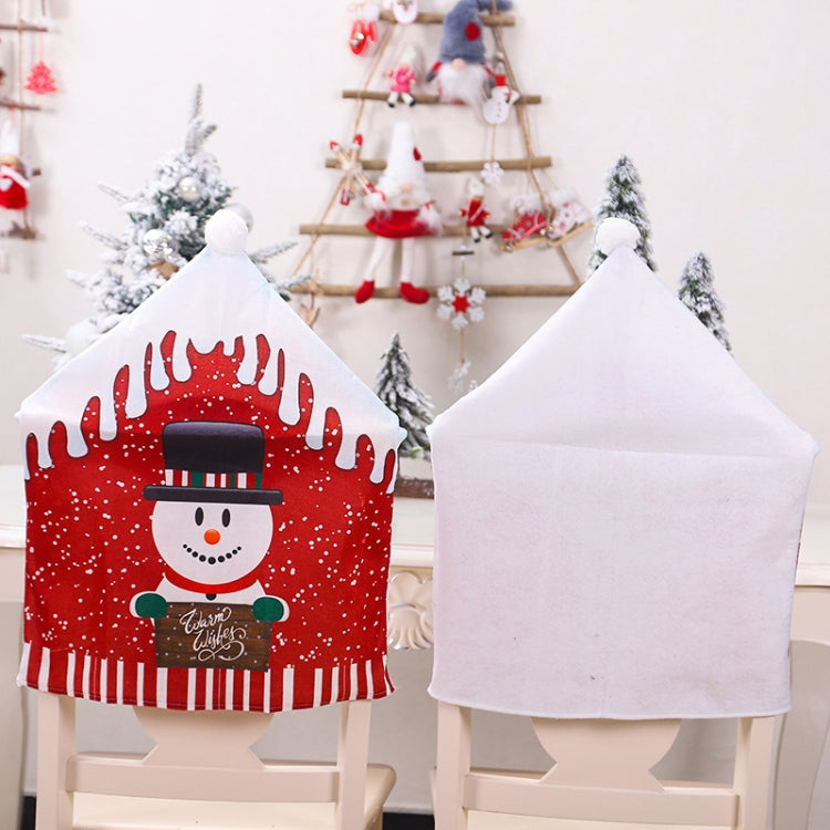 Christmas Cartoon Chair Cover Christmas Home Decoration