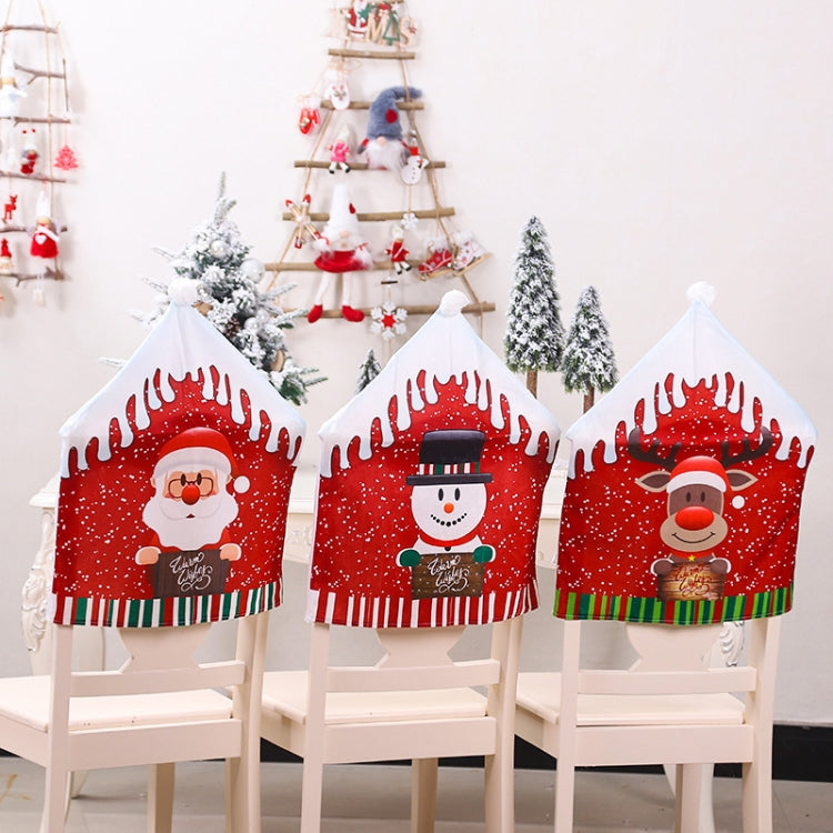 Christmas Cartoon Chair Cover Christmas Home Decoration