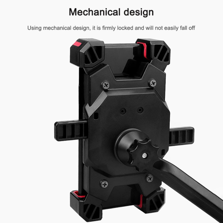 Electric Bicycle Mobile Phone Holder Can Be Rotated 360-degree Mobile Phone Holder Four-way Adjustment Bracket for Motorcycle