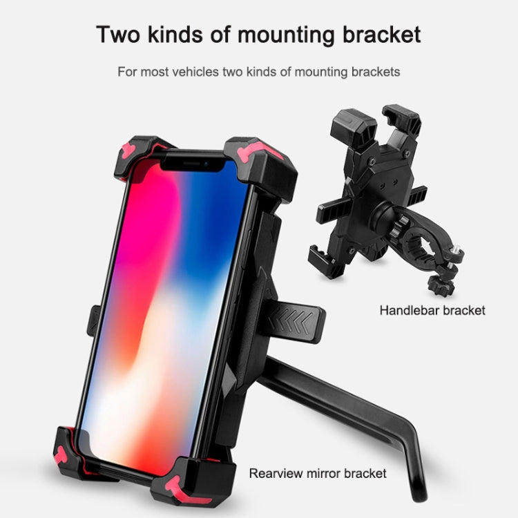 Electric Bicycle Mobile Phone Holder Can Be Rotated 360-degree Mobile Phone Holder Four-way Adjustment Bracket for Motorcycle