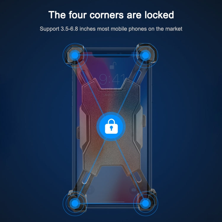 Electric Bicycle Mobile Phone Holder Can Be Rotated 360-degree Mobile Phone Holder Four-way Adjustment Bracket for Motorcycle