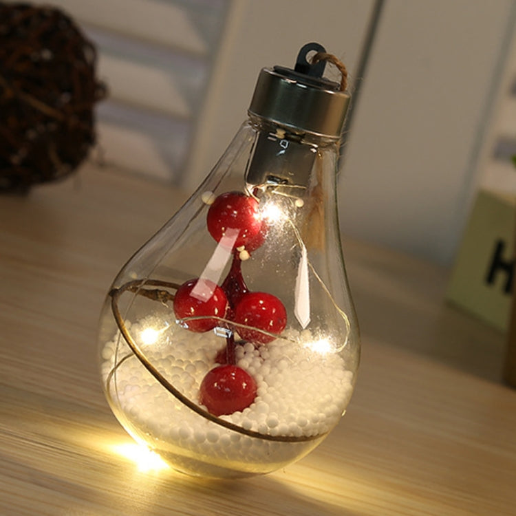2 PCS LED Transparent Christmas Plastic Bulb Ball Christmas Tree Decoration Pendant