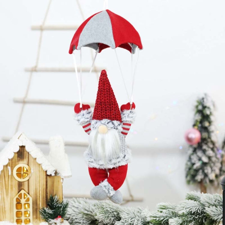 Faceless Skydiving Santa Claus Christmas Window Hanging Decorations
