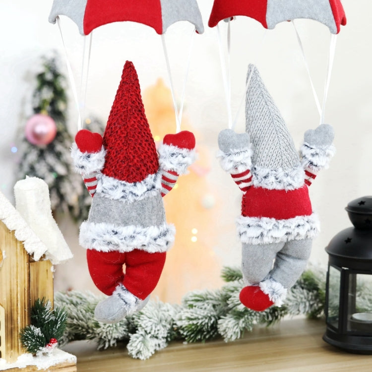 Faceless Skydiving Santa Claus Christmas Window Hanging Decorations