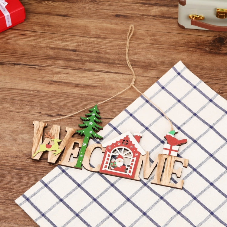 Christmas Wooden English Listing House Welcome Listing