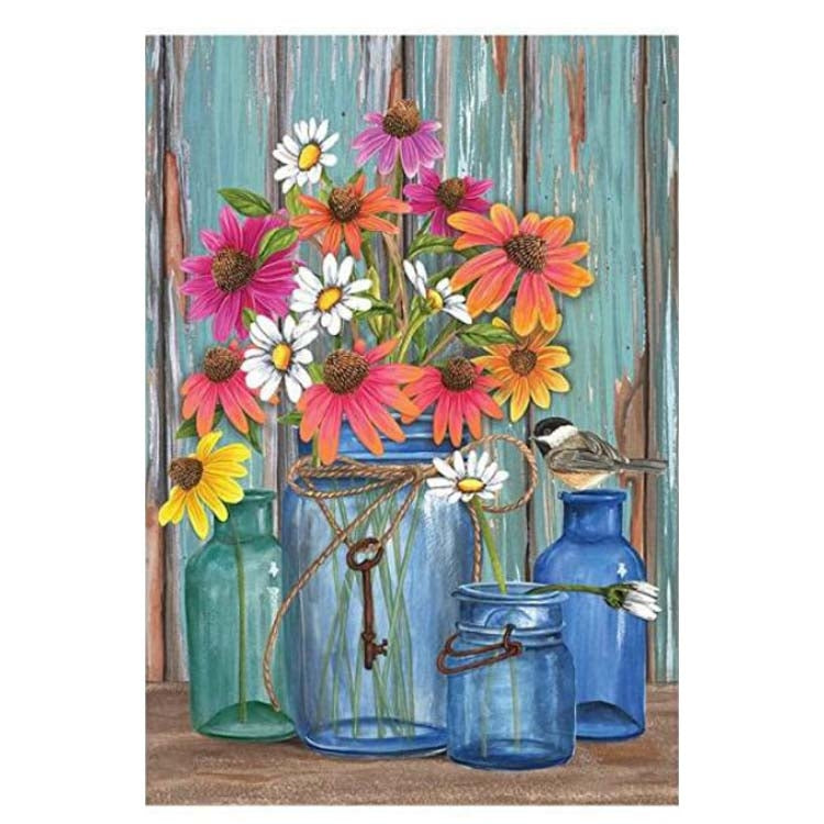 Linen Flower Series Garden Flag Garden Holiday Flag Double-sided Printing