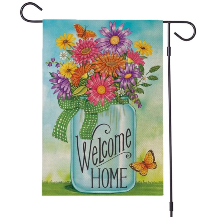 Linen Flower Series Garden Flag Garden Holiday Flag Double-sided Printing