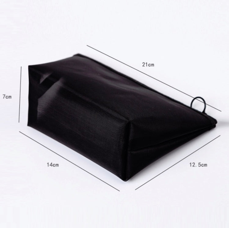 Black Transparent Mesh Cosmetic Bag Three-piece Large Capacity Travel Cosmetic Storage Bag