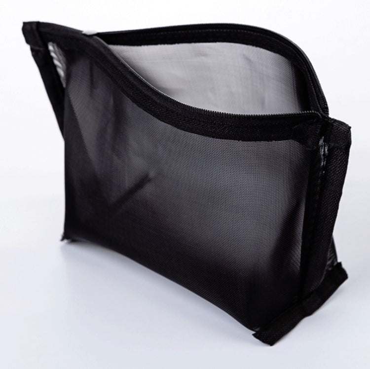 Black Transparent Mesh Cosmetic Bag Three-piece Large Capacity Travel Cosmetic Storage Bag