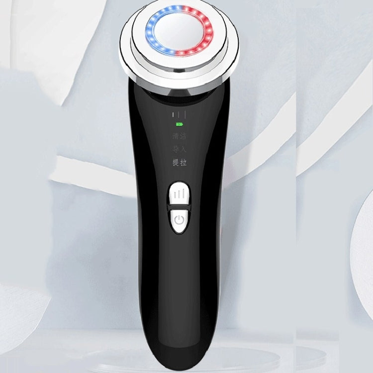 Facial Electronic Beauty Instrument Ultrasonic Ion Red And Blue Color Light Introduction Instrument