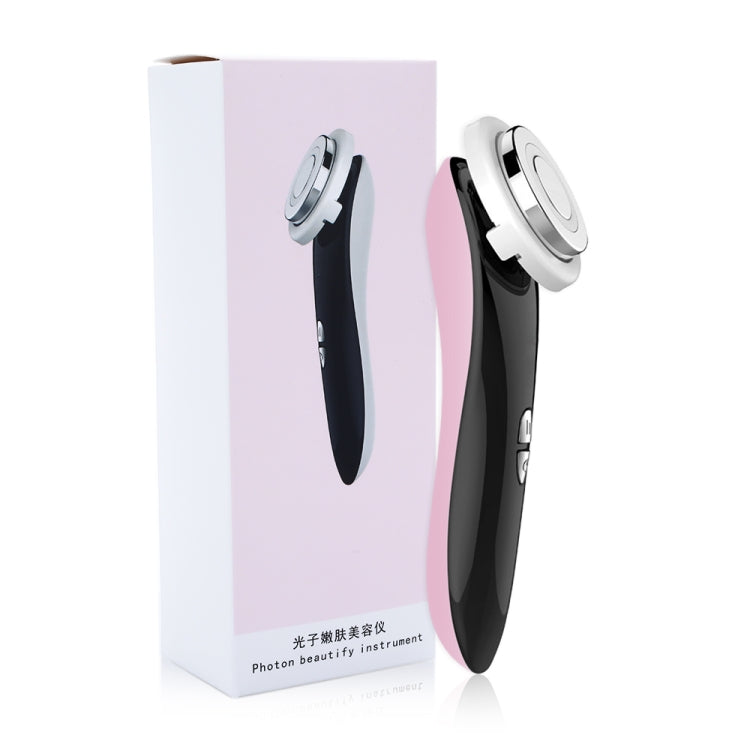 Facial Electronic Beauty Instrument Ultrasonic Ion Red And Blue Color Light Introduction Instrument