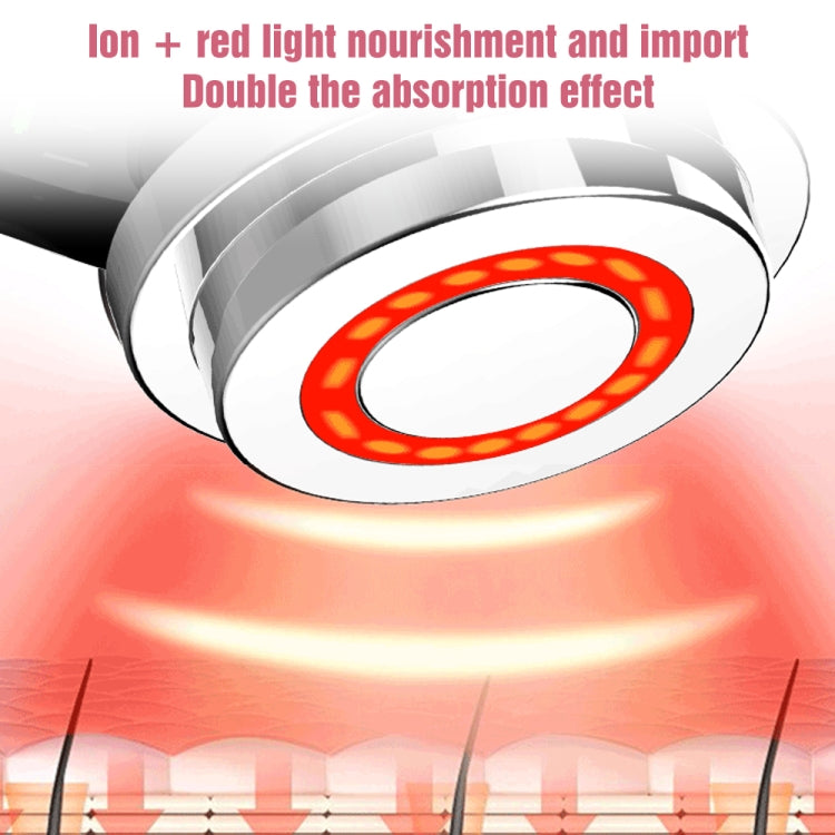 Facial Electronic Beauty Instrument Ultrasonic Ion Red And Blue Color Light Introduction Instrument