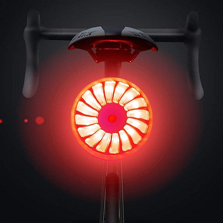 Bicycle Smart Sensor Brake Light USB Tail Light Warning Light
