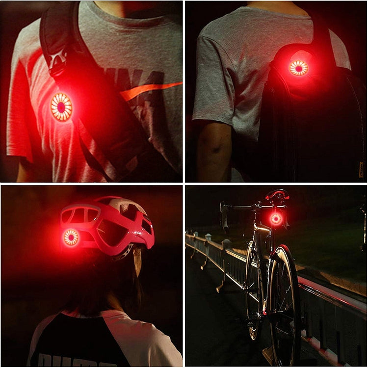 Bicycle Smart Sensor Brake Light USB Tail Light Warning Light