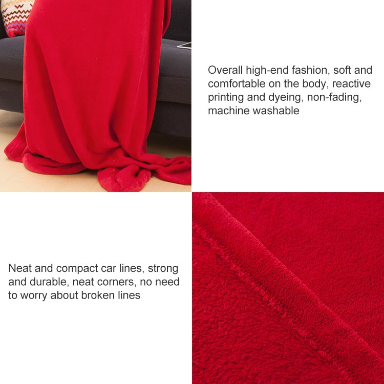 Spring and Autumn Soft and Thick Coral Fleece Blanket TV Blanket