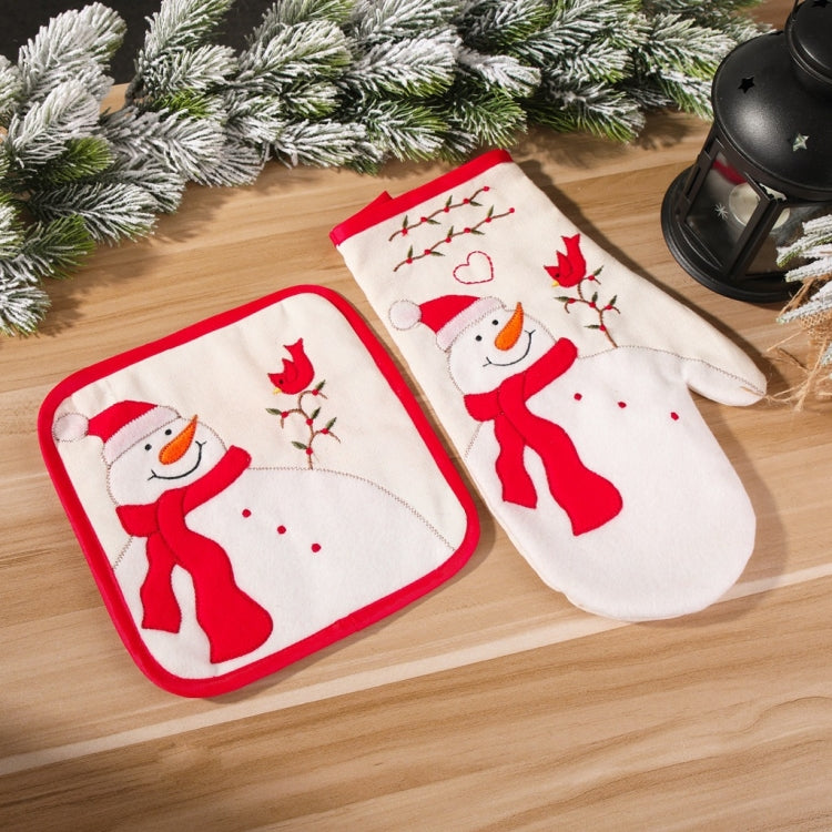 Christmas Decorations Insulation Gloves Insulation Placemat Microwave Glove Mat