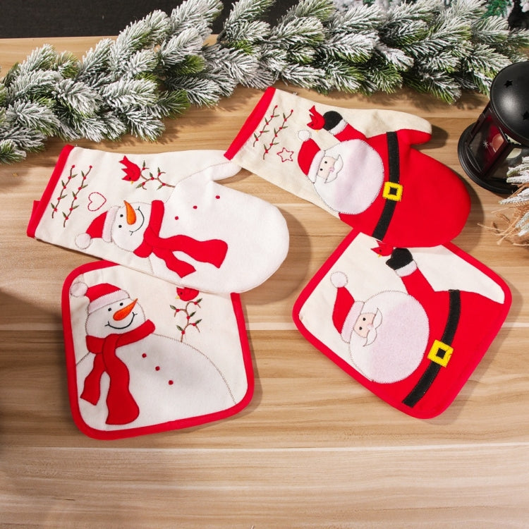 Christmas Decorations Insulation Gloves Insulation Placemat Microwave Glove Mat
