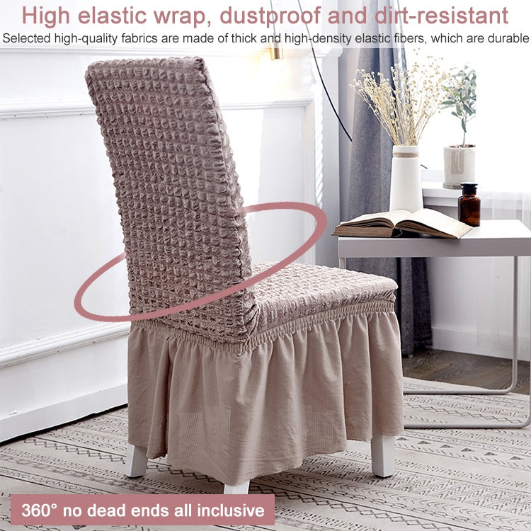 Bubble Skirt Chair Cover Household Elastic Universal One-piece  Seat Stool Cover Fabric Grid Chair Cover
