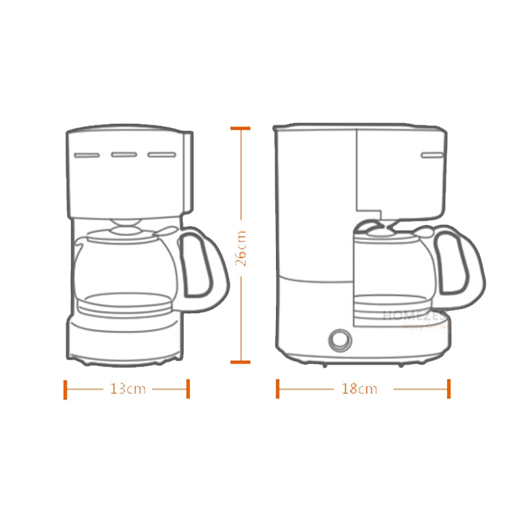 HOMEZEST Household Small Coffee Machine Fully Automatic Portable Drip Coffee Machine