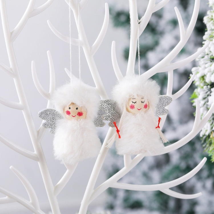 1 Pair Christmas Decorations Plush Dolls Boys And Girls Small Pendant