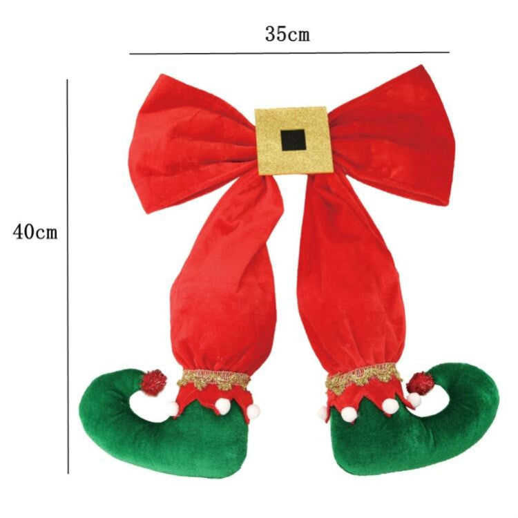 Elf Foot Ornaments Christmas Tree Bow Elf Boots Pendant Hotel Atmosphere Layout