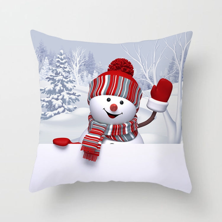Christmas  Peach Skin Sofa Pillowcase Cartoon Living Room Bedroom Pillowcase Without Pillow Core