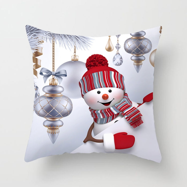 Christmas  Peach Skin Sofa Pillowcase Cartoon Living Room Bedroom Pillowcase Without Pillow Core