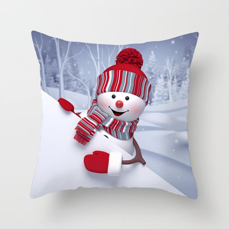 Christmas  Peach Skin Sofa Pillowcase Cartoon Living Room Bedroom Pillowcase Without Pillow Core