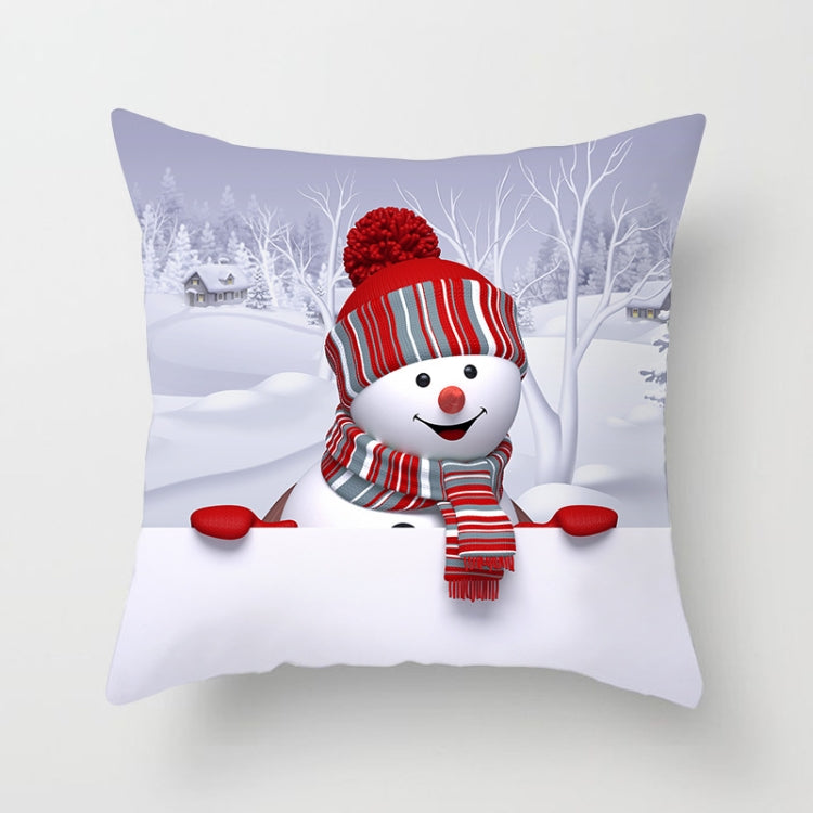 Christmas  Peach Skin Sofa Pillowcase Cartoon Living Room Bedroom Pillowcase Without Pillow Core