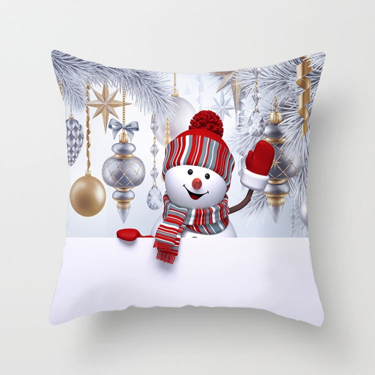 Christmas  Peach Skin Sofa Pillowcase Cartoon Living Room Bedroom Pillowcase Without Pillow Core