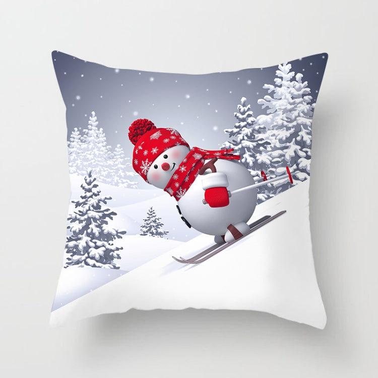 Christmas  Peach Skin Sofa Pillowcase Cartoon Living Room Bedroom Pillowcase Without Pillow Core