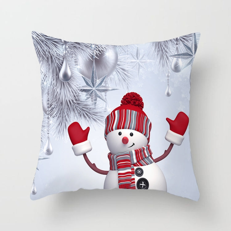 Christmas  Peach Skin Sofa Pillowcase Cartoon Living Room Bedroom Pillowcase Without Pillow Core