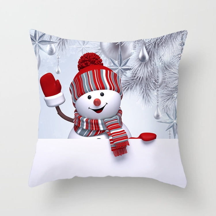 Christmas  Peach Skin Sofa Pillowcase Cartoon Living Room Bedroom Pillowcase Without Pillow Core