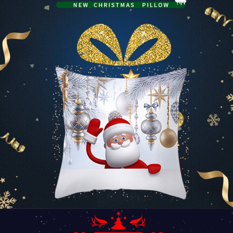 Christmas  Peach Skin Sofa Pillowcase Cartoon Living Room Bedroom Pillowcase Without Pillow Core