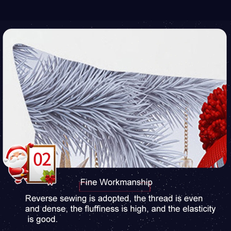 Christmas  Peach Skin Sofa Pillowcase Cartoon Living Room Bedroom Pillowcase Without Pillow Core