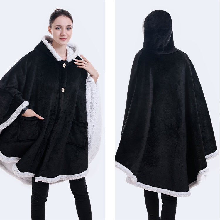 Flannel Solid Color Soft and Warm Shawl Blanket