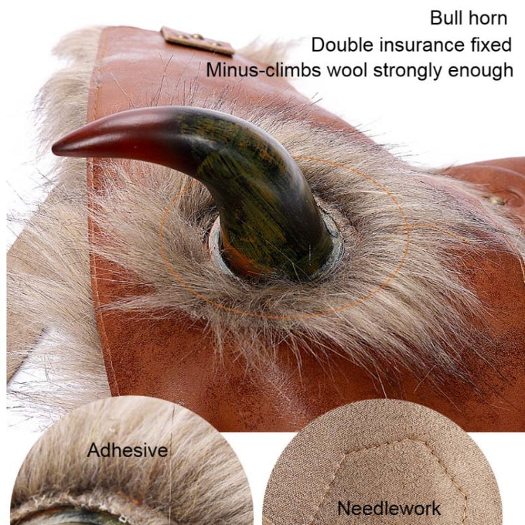 Halloween Carnival PU Leather Adult Men Medieval Viking Armor Shoulder Armor