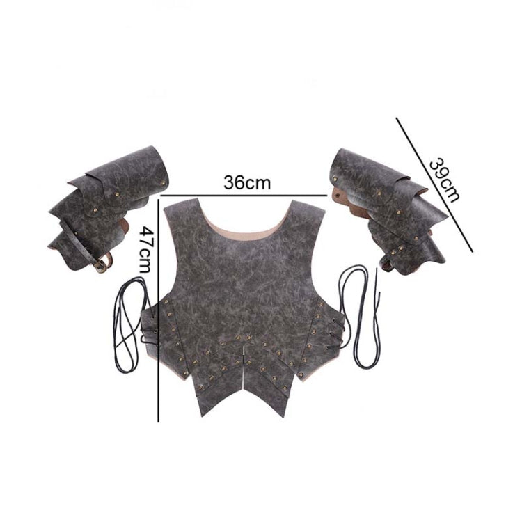 Halloween Carnival Stage Props Adult PU Leather Samurai Cosplay Armor