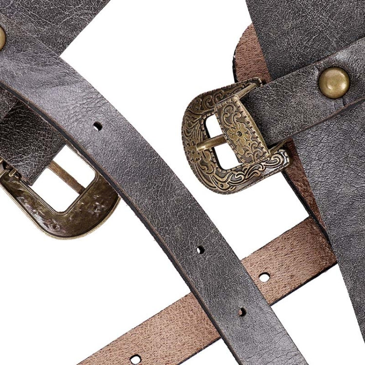 Halloween Carnival Stage Props Adult PU Leather Samurai Cosplay Armor