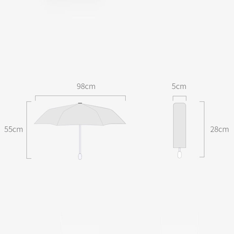 Small Fresh Vinyl Folding Cartoon Forest Rain and Sun Dual-use Umbrella