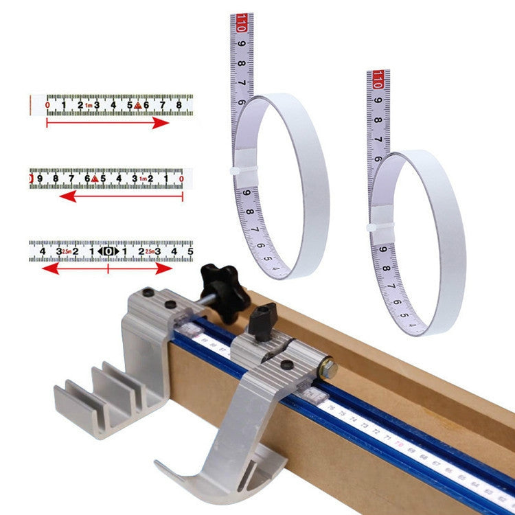 Sticky Scale Steel Ruler with Glue Scale Tape Measure Self-adhesive Ruler