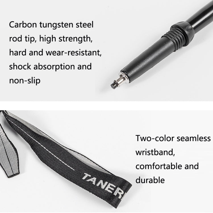 TANERDD TR-D0001 Trekking Poles Aluminum Alloy Folding Outdoor Handrails Trekking Walking Sticks